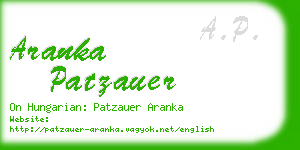 aranka patzauer business card